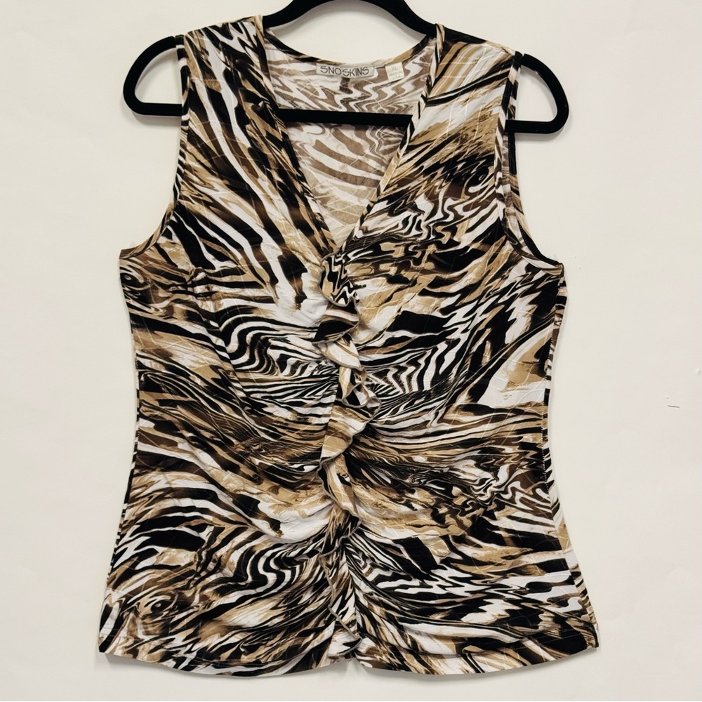 SNOSKINS Animal Print Sleeveless Top
